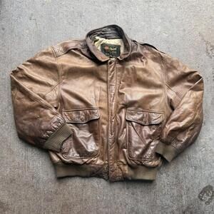 70s Reed Vintage Brown Bomber Jacket Size 44